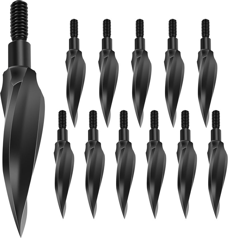 Sunya Broadheads 100/120/125/150 Grain Traditional Archery Arrow Tips for Compound, Recurve Bow & Crossbow, Pack of 12 - Image 1
